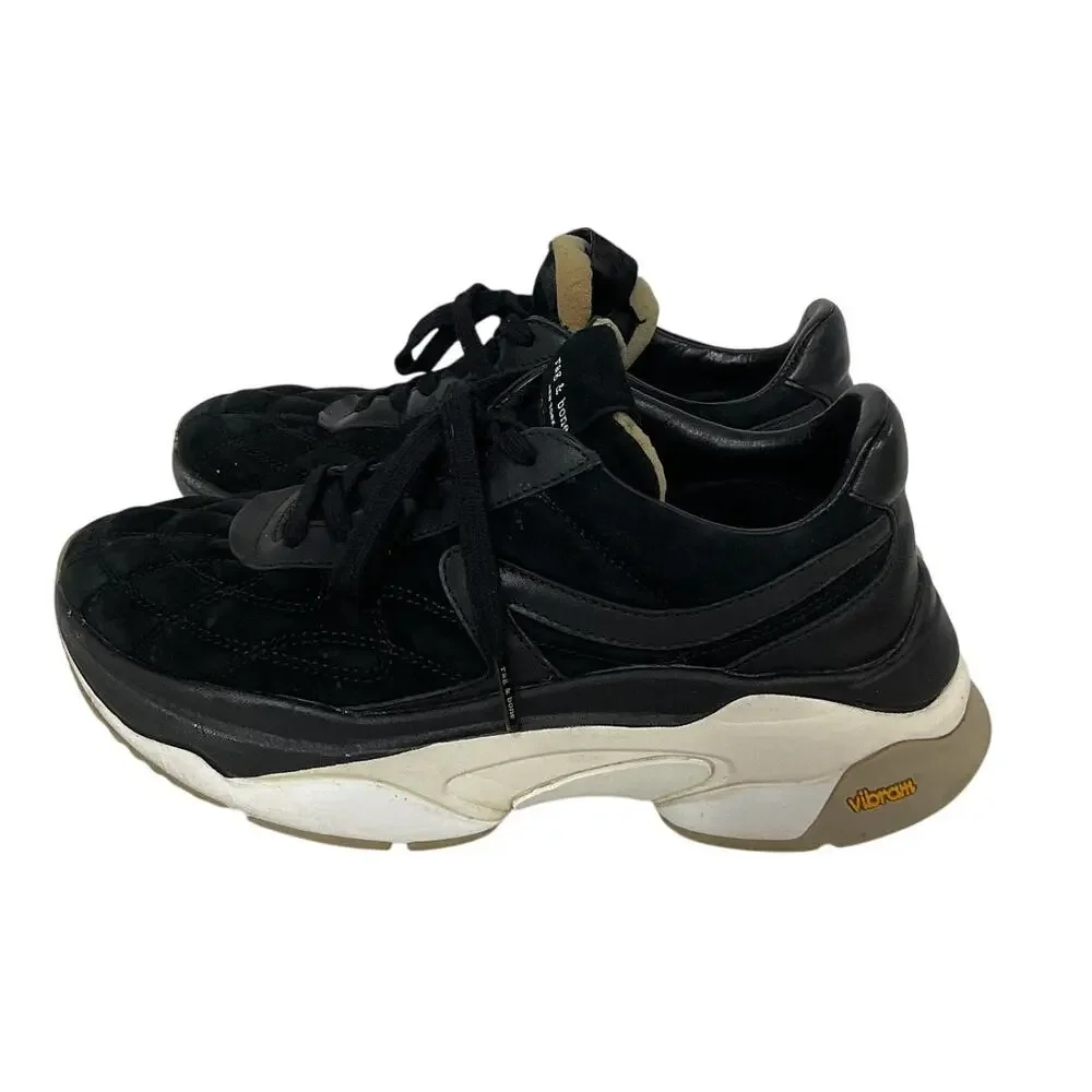 Rag & Bone Sleek Black Legacy Runner-Up Sneakers Size 38.5 EU / 8.5 US